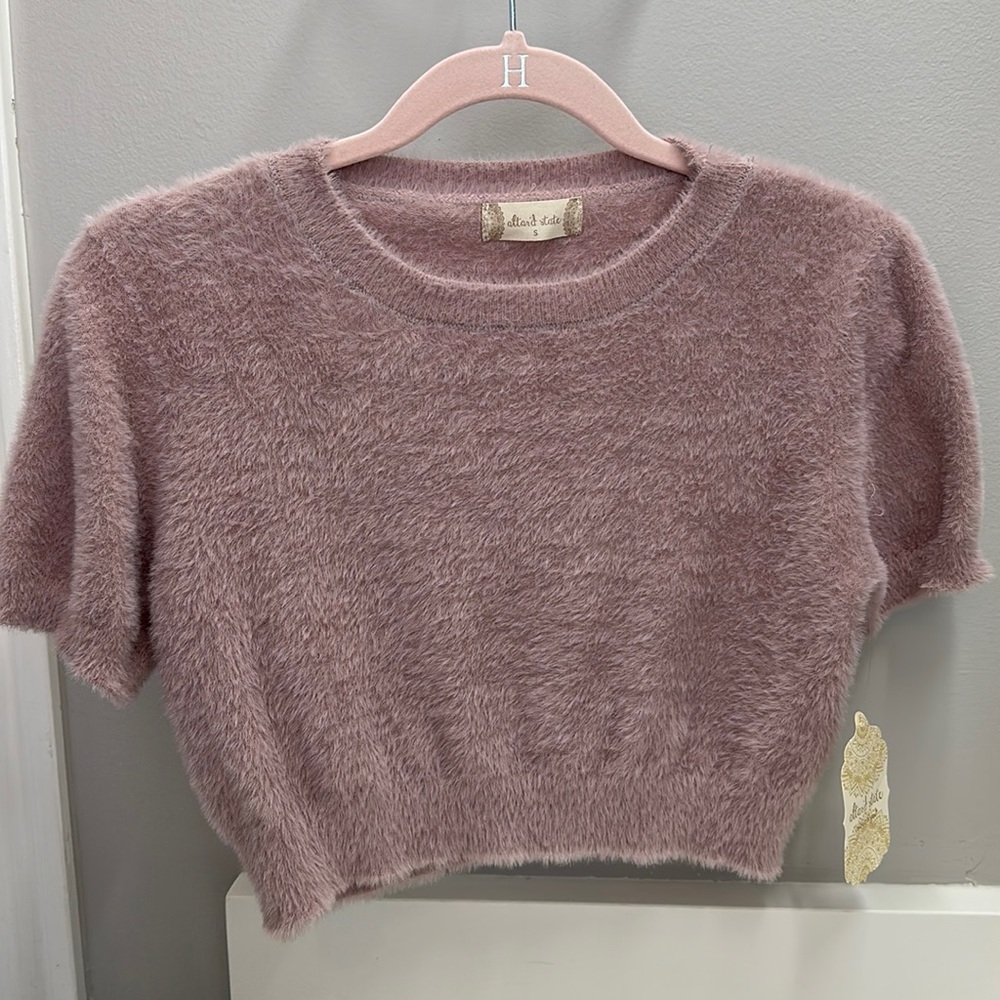 Altar’d State cropped sweater Size Small Dust Lavender NWT!